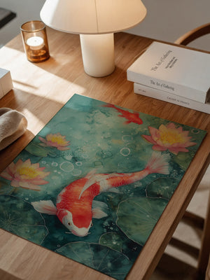 Koi im Teich Aquarell-Look
