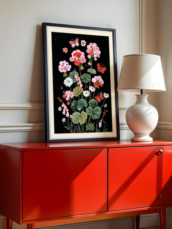 Blumen und Schmetterlinge Nachtfarben
