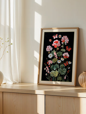 Blumen und Schmetterlinge Nachtfarben