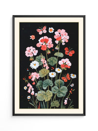 Blumen und Schmetterlinge Nachtfarben