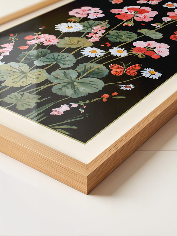 Blumen und Schmetterlinge Nachtfarben