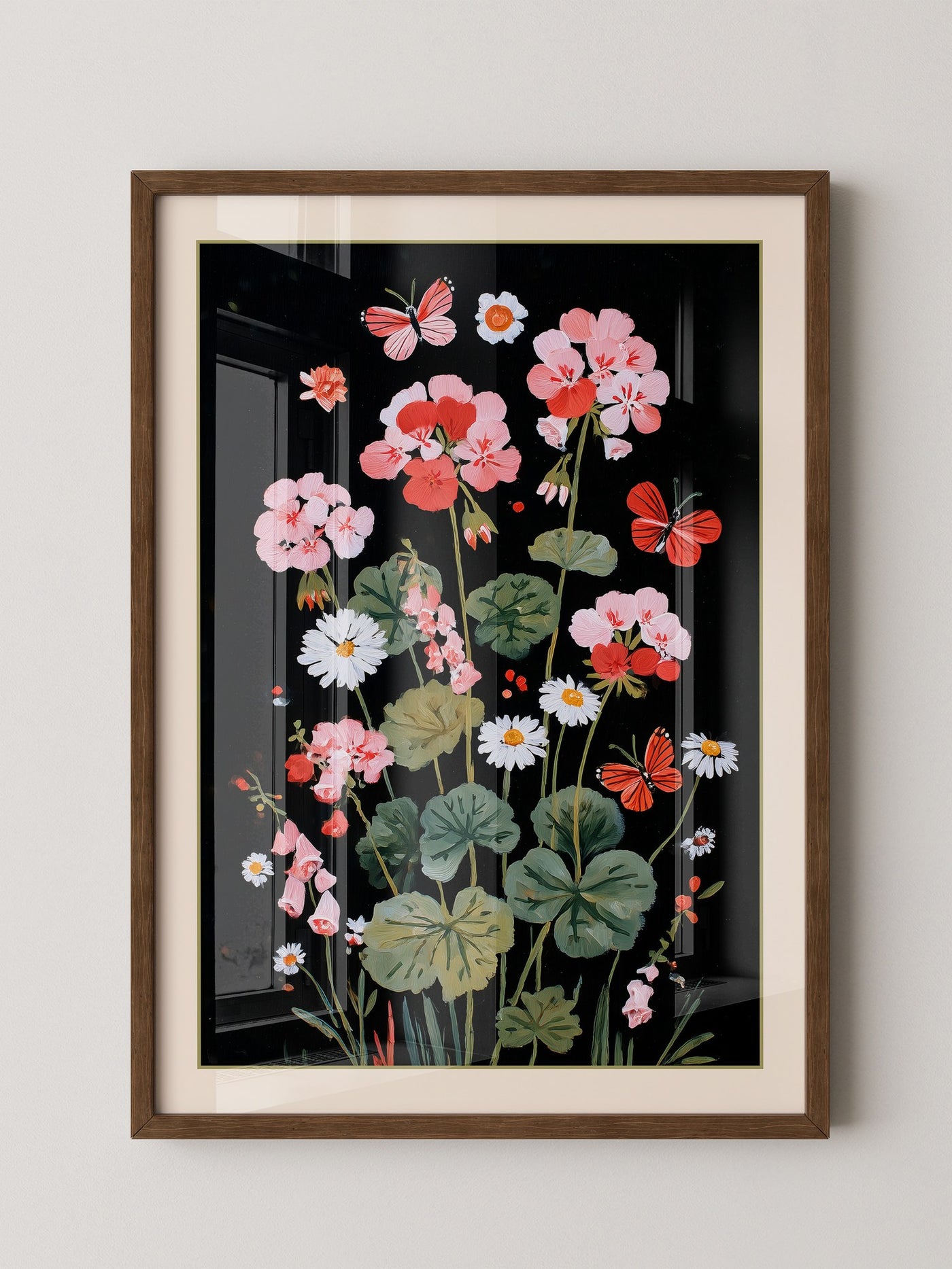 Blumen und Schmetterlinge Nachtfarben