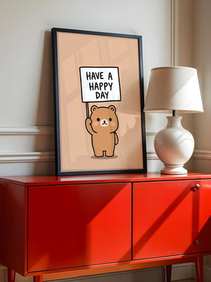 Bär Schild Glückstag Vintage