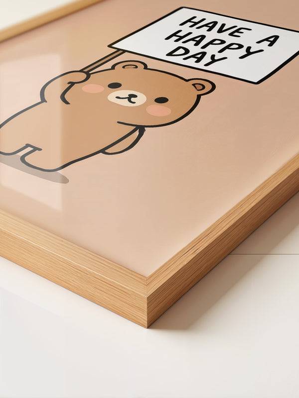 Bär Schild Glückstag Vintage