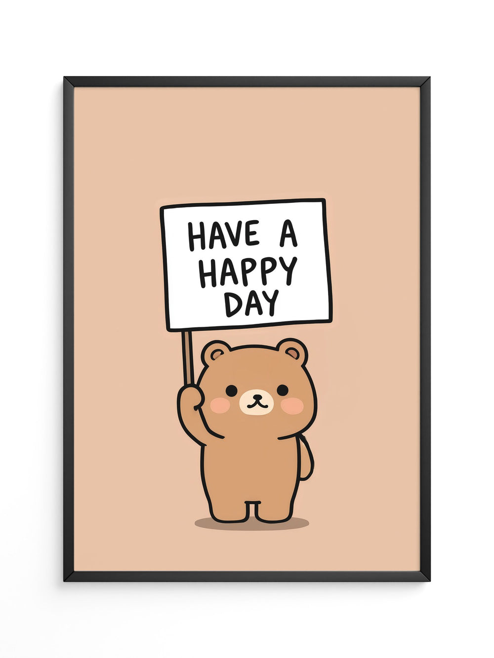 Bär Schild Glückstag Vintage