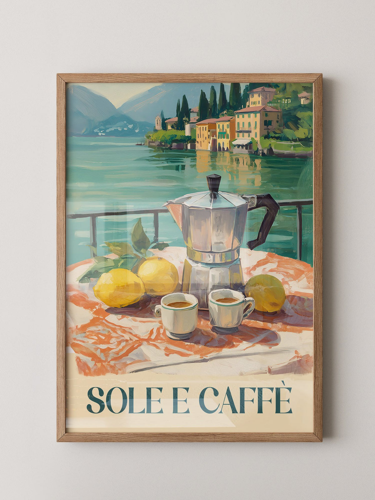 Italienischer Kaffee am See