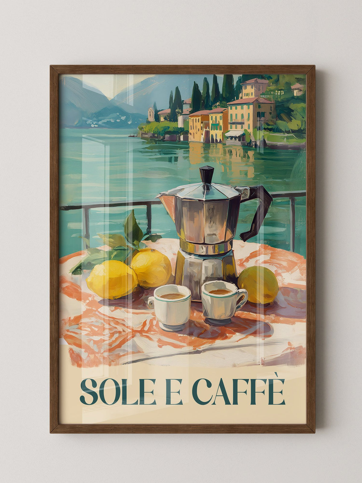 Italienischer Kaffee am See