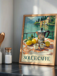 Italienischer Kaffee am See