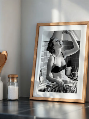 Spaghetti Genuss Schwarzweiß Retro