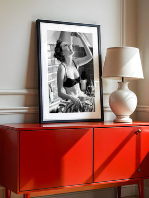 Spaghetti Genuss Schwarzweiß Retro