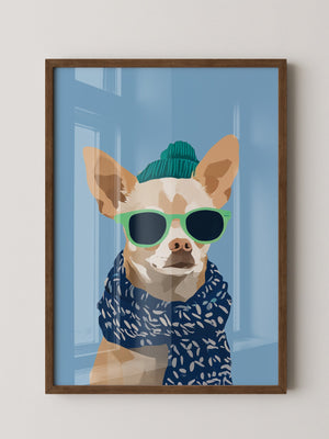 Chihuahua Cool Cartoon Outfit