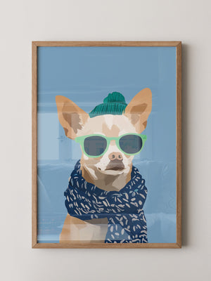 Chihuahua Cool Cartoon Outfit