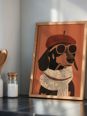 Dackel Sonnenbrille Retrolook