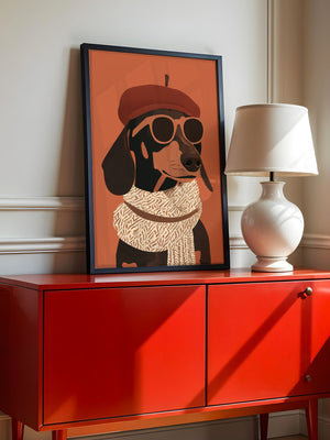 Dackel Sonnenbrille Retrolook
