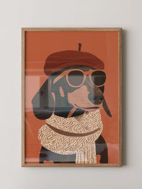 Dackel Sonnenbrille Retrolook