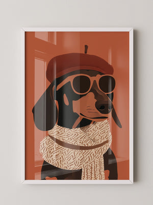 Dackel Sonnenbrille Retrolook