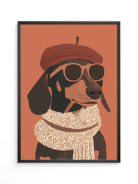 Dackel Sonnenbrille Retrolook