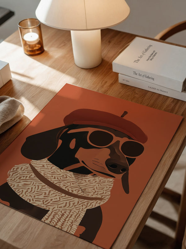 Dackel Sonnenbrille Retrolook