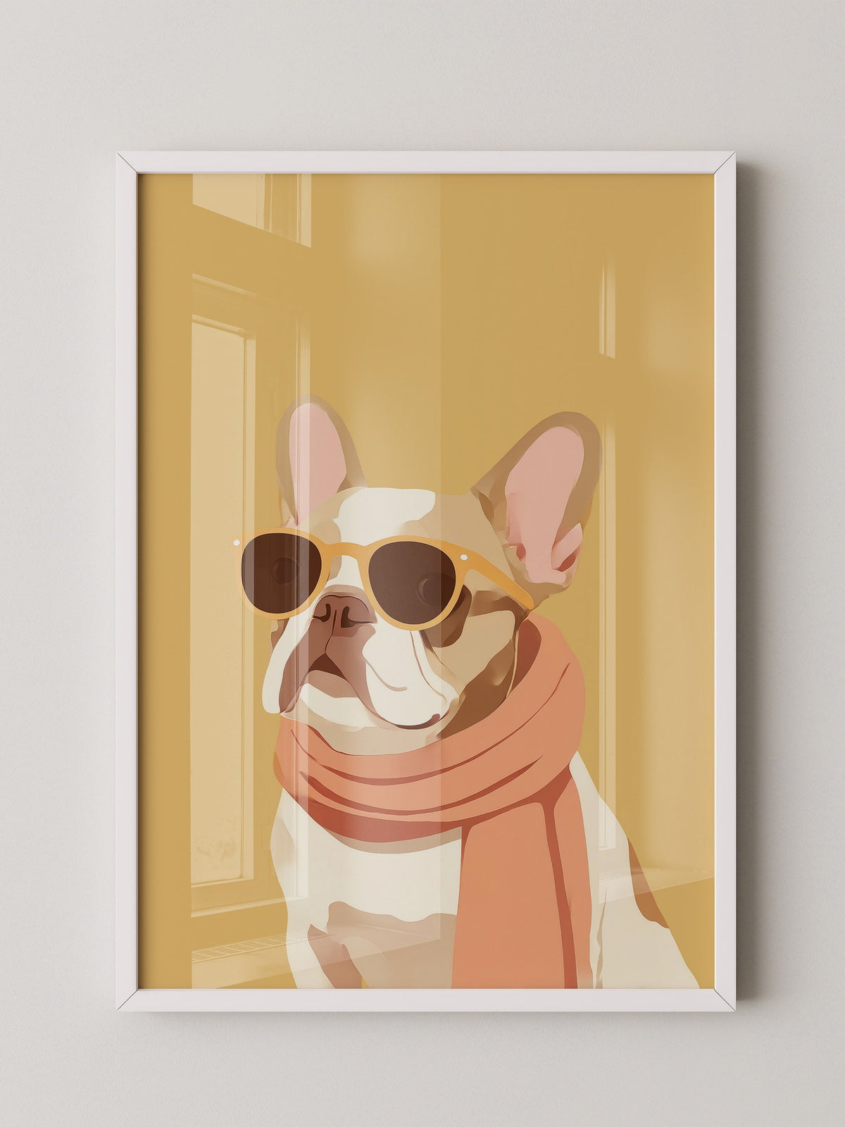 Französische Bulldogge Sonnenbrille Retro