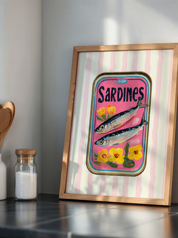 Sardinen Büchse Retro Blumen