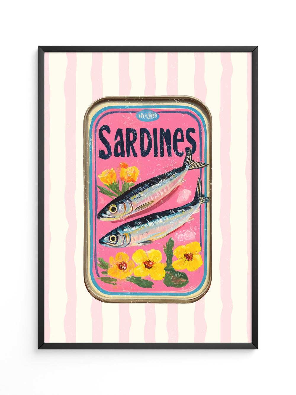 Sardinen Büchse Retro Blumen