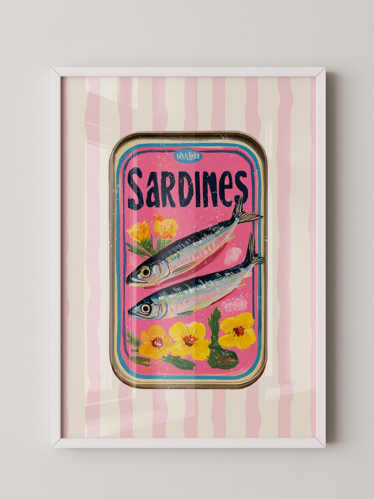 Sardinen Büchse Retro Blumen
