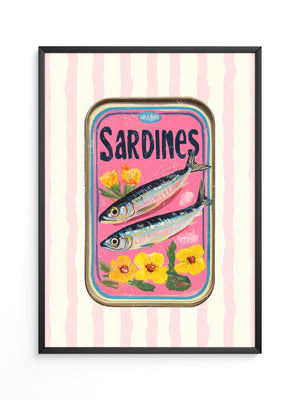 Sardinen Büchse Retro Blumen