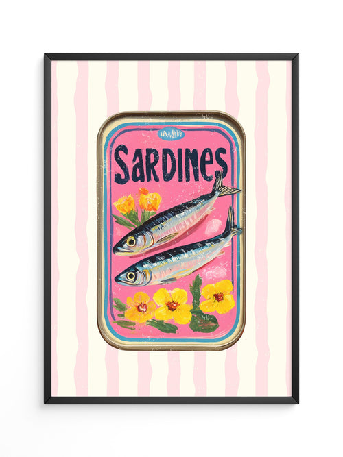 Sardinen Büchse Retro Blumen