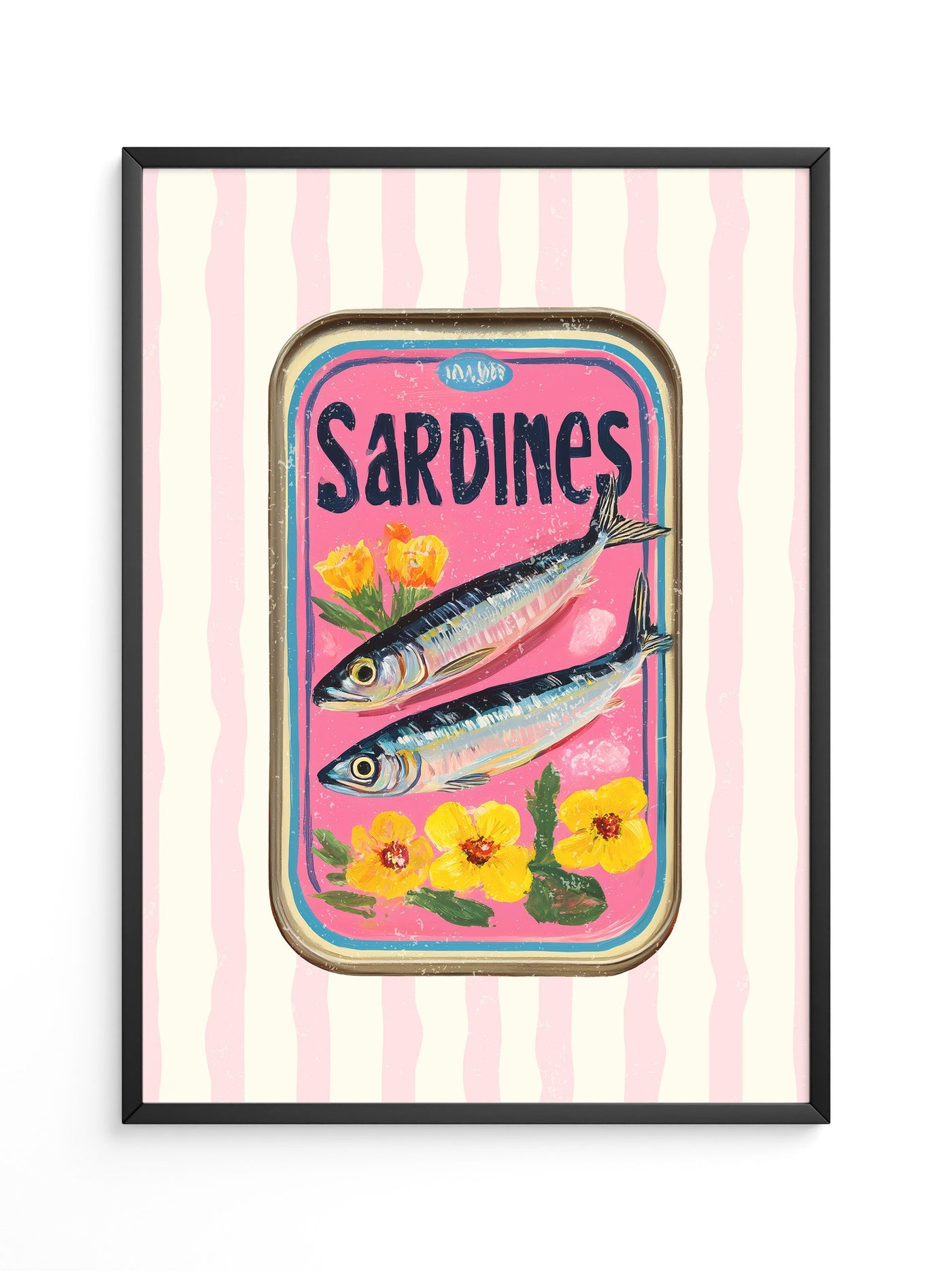 Sardinen Büchse Retro Blumen