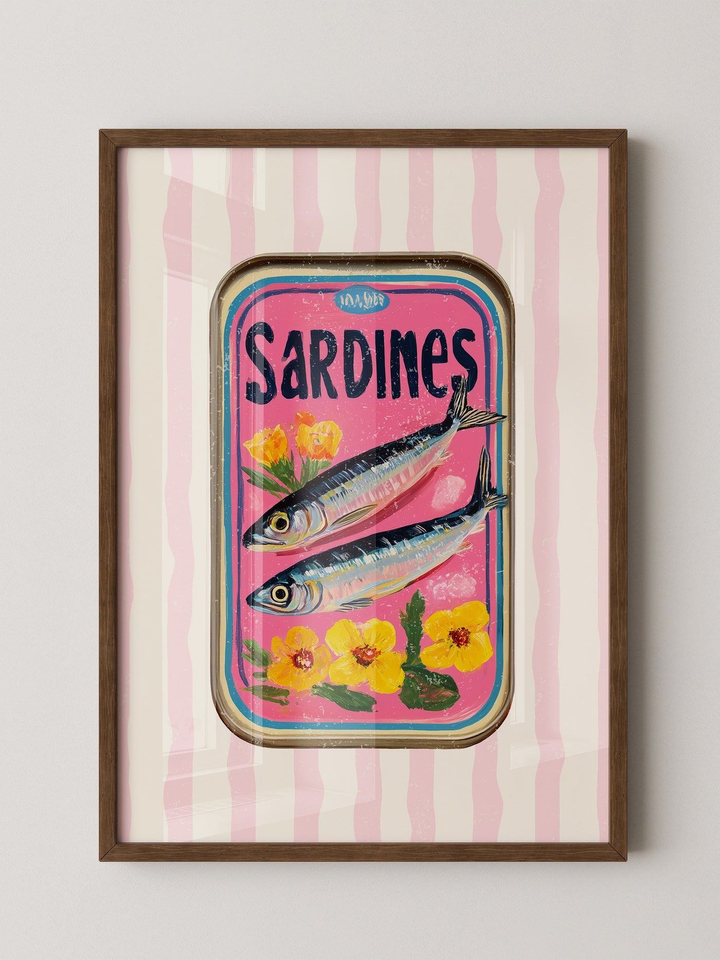 Sardinen Büchse Retro Blumen