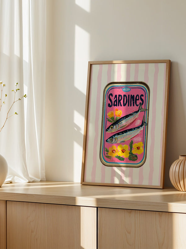 Sardinen Büchse Retro Blumen