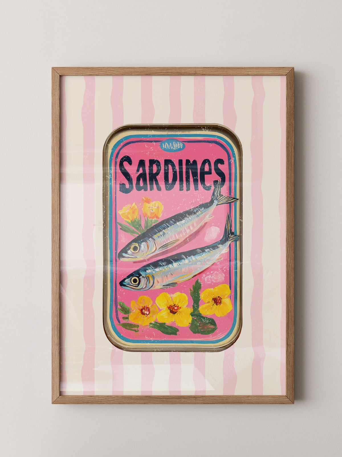 Sardinen Büchse Retro Blumen
