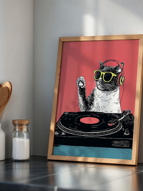DJ Katze Popart retro