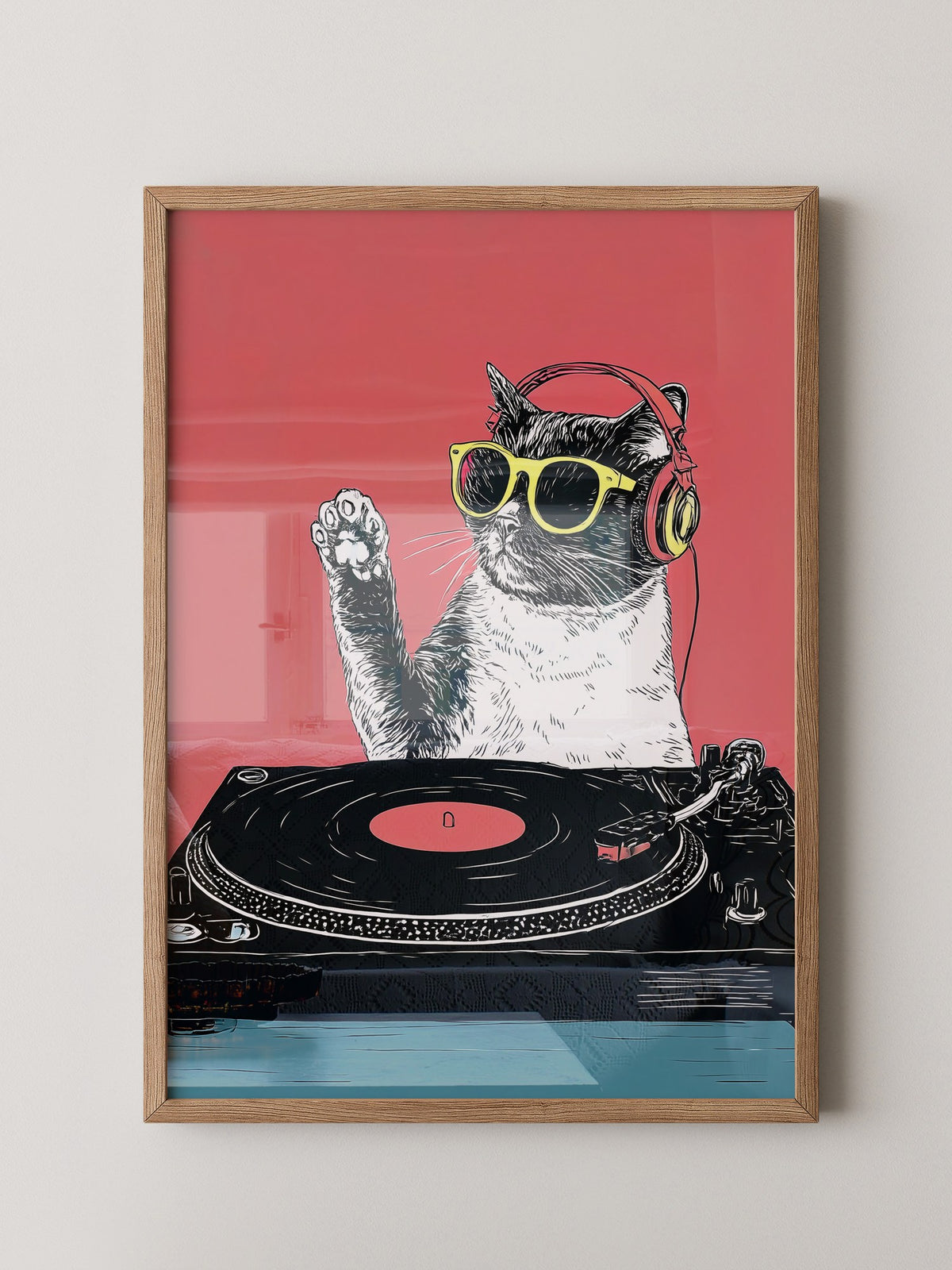 DJ Katze Popart retro
