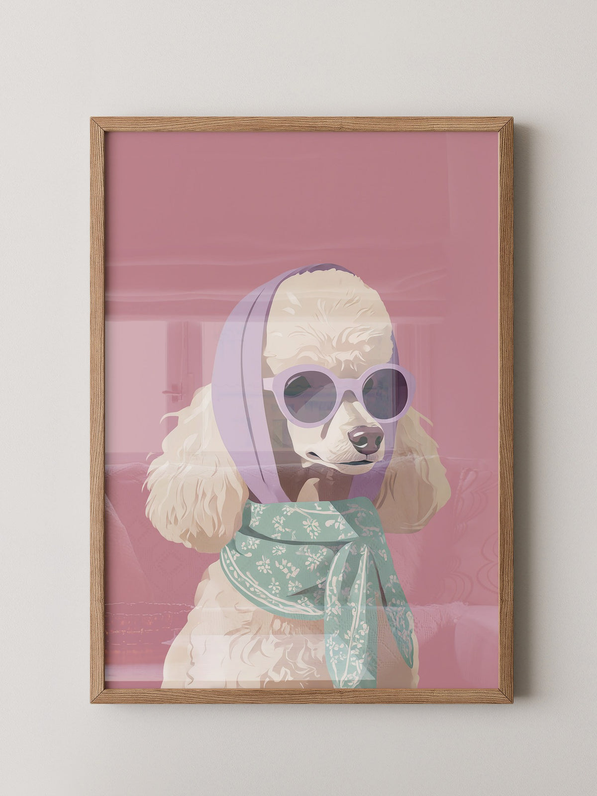 Pudel Pastell Retro-Look