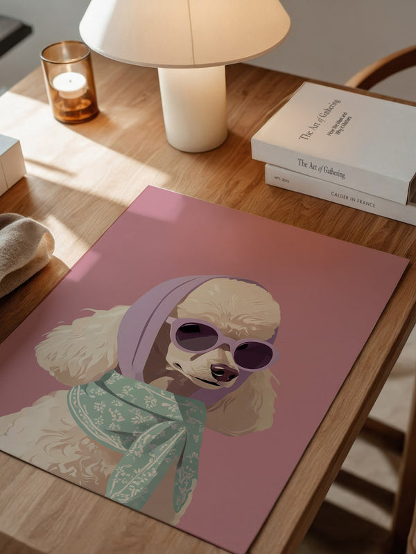 Pudel Pastell Retro-Look