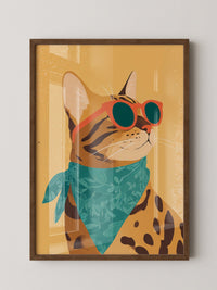 Stilvolle Katze Sonnenbrille Retro