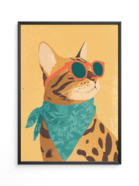 Stilvolle Katze Sonnenbrille Retro