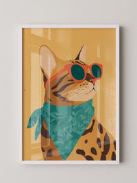Stilvolle Katze Sonnenbrille Retro