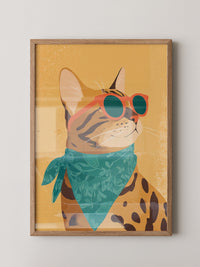 Stilvolle Katze Sonnenbrille Retro