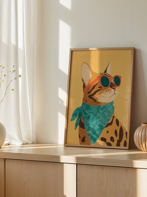 Stilvolle Katze Sonnenbrille Retro