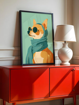 Shiba Hund Retro Look