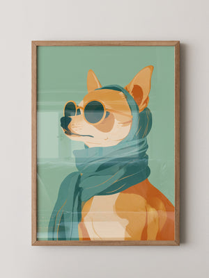 Shiba Hund Retro Look
