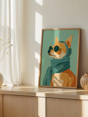 Shiba Hund Retro Look