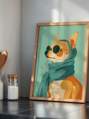 Shiba Hund Retro Look