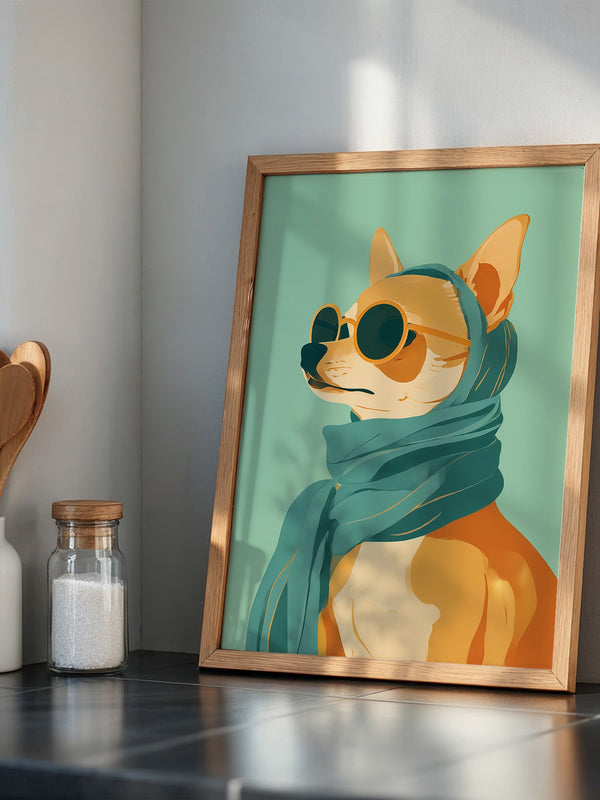 Shiba Hund Retro Look