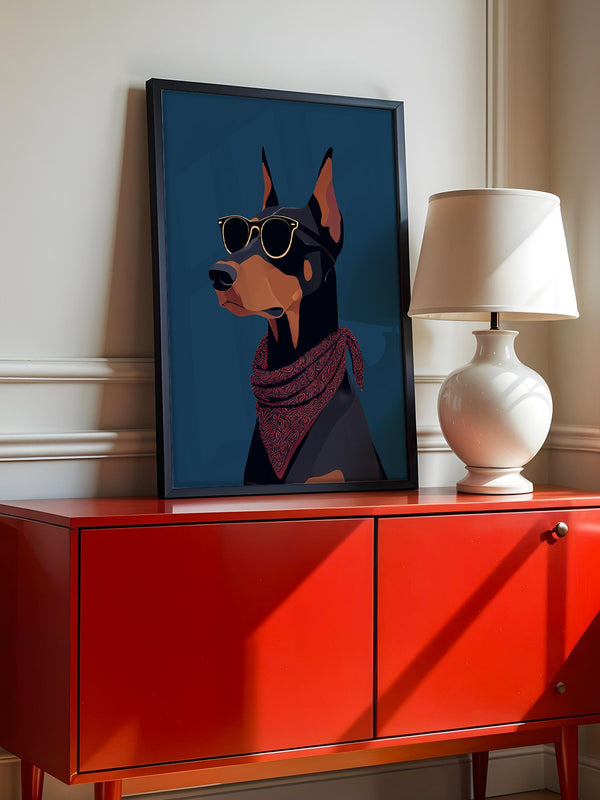 Dobermann Sonnenbrille Retro