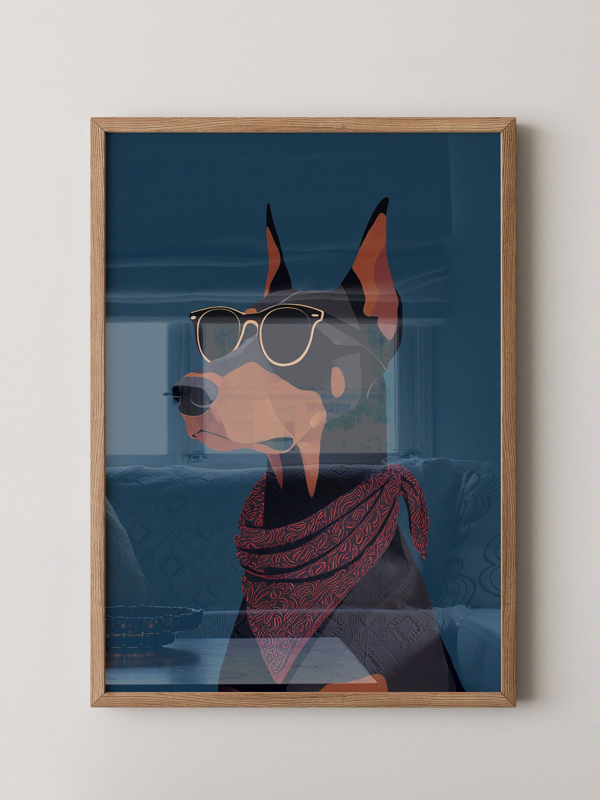 Dobermann Sonnenbrille Retro