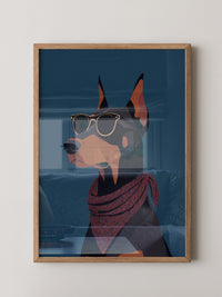 Dobermann Sonnenbrille Retro