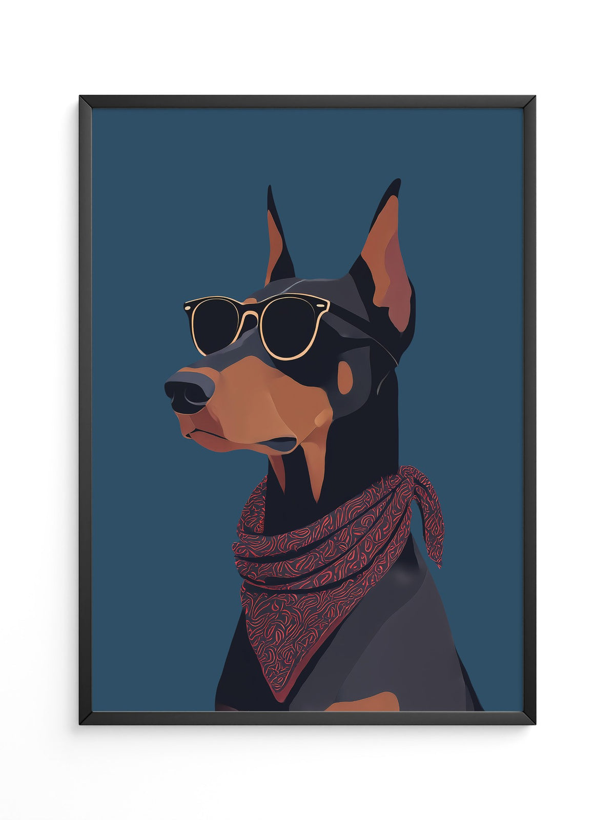 Dobermann Sonnenbrille Retro